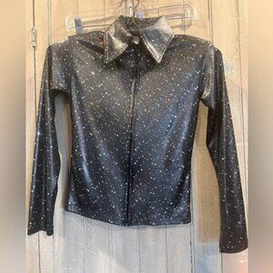 Hobby Horse | Youth Equestrian Shirt | Youth L/XL | Showmanship | Grey Sparkle